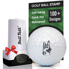 Ball Tatt - German Shepherd Golf Ball Stamp Golf Ball Stamper Self-Inking Golf Ball Stamp Markers Reusable Golf Ball Marking Tool to Identify Golf Balls Golfer Gift Golfing Accessories