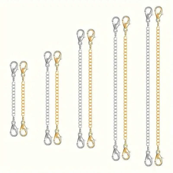 10-Pieces: Stainless Steel Chain Extender