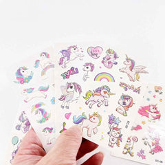 Cartoon Unicorn Tattoos – 10 Sheets for Girls Birthday Parties