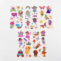 10 Fairy Tattoo Sheets – Non-Toxic Waterproof Kids Party Tattoos
