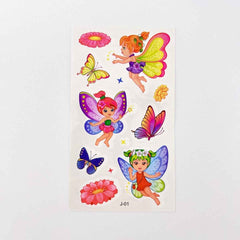10 Fairy Tattoo Sheets – Non-Toxic Waterproof Kids Party Tattoos