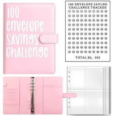 100 Envelope Challenge Binder – Budget Organizer for Cash Saving