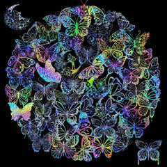 100pcs Butterfly Holographic Stickers – Waterproof Vinyl Set