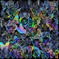 100pcs Butterfly Holographic Stickers – Waterproof Vinyl Set