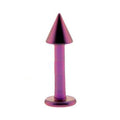 Solid Titanium Pink Cone Labret 5/16-4mm