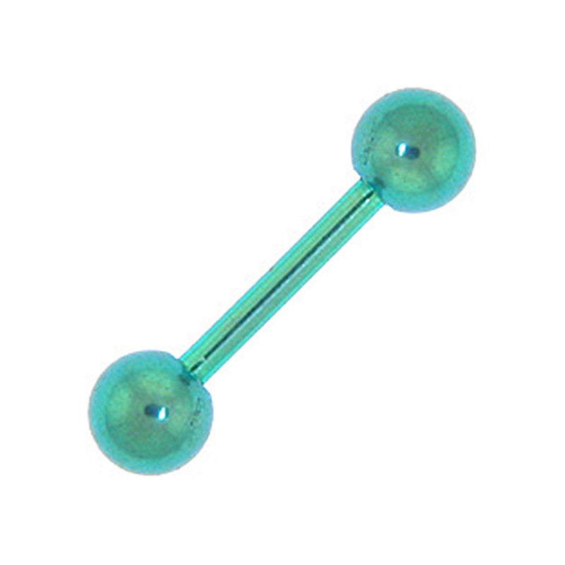 Solid Titanium Green Barbell 5/16-4mm