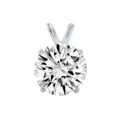 1/4 - 2 Ct T.W. Natural Diamond Solitaire Pendant in 14K White or Yellow Gold