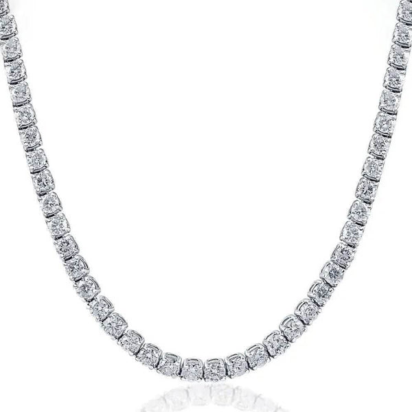 16" 20Ct Diamond Tennis Necklace 14k White Gold Lab Grown
