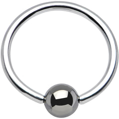 16G 7/16 Hematite Bead BCR Captive Ring