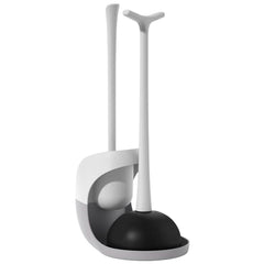 2-in-1 Toilet Plunger and Brush Combo Set with Ventilated Holder