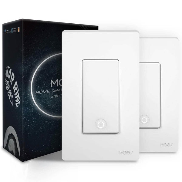 2-Pack: MOES 3 Way Smart Light Switch 2nd Generation  (Refurbished)