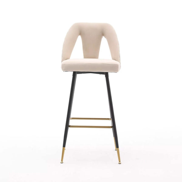 2-Pieces Set: Contemporary Upholstered Barstool