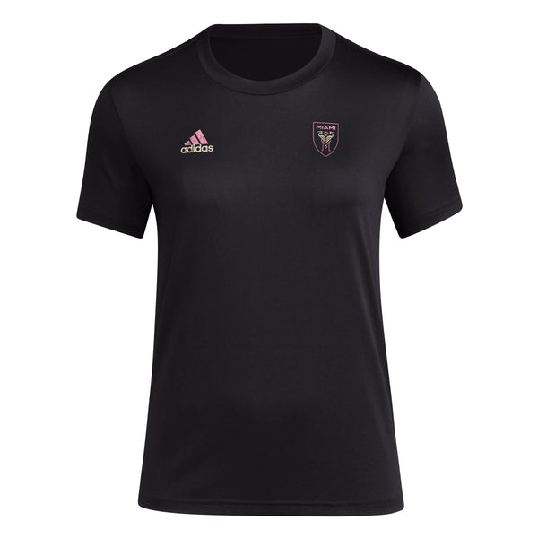 adidas Womens CF Short Sleeve Pre-Game T-Shirt Black/Club Inter De Futbol Miami XX-Large