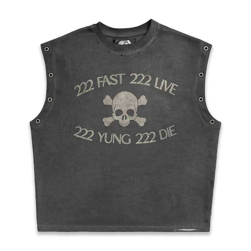 "222 FAST 222 LIVE" TANK - ONYX
