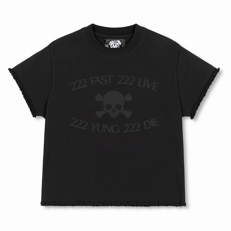 "222 FAST 222 LIVE" TEE - BLACK