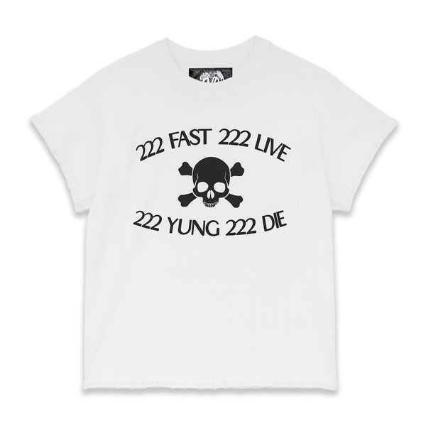 "222 FAST 222 LIVE" TEE - WHITE