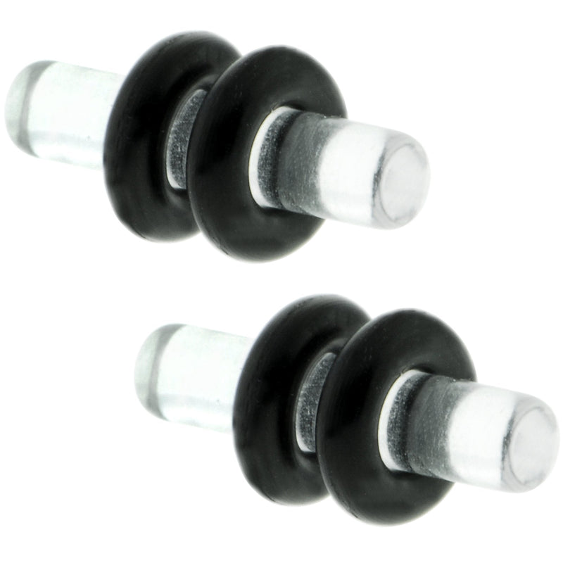 8G Clear Acrylic Plug Set of 2