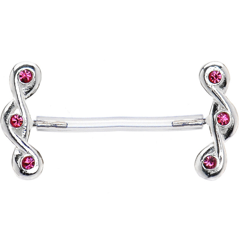 Invisible Bioplast Pink Gem Sterling Twist Nipple Shield