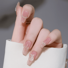Luxury Full Cover Press-On Nails, 24-Piece Artificial Nail Set