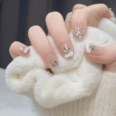 Luxury Full Cover Press-On Nails, 24-Piece Artificial Nail Set