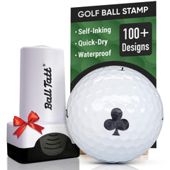Ball Tatt - Club Golf Ball Stamp Golf Ball Stamper Self-Inking Golf Ball Stamp Markers Reusable Golf Ball Marking Tool to Identify Golf Balls Golfer Gift Golfing Accessories