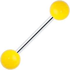 Yellow Neon Barbell Tongue Ring