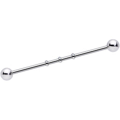Surgical Steel Notched Industrial Barbell Earring