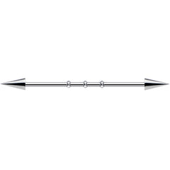 Surgical Steel Spiked Industrial Barbell Earring