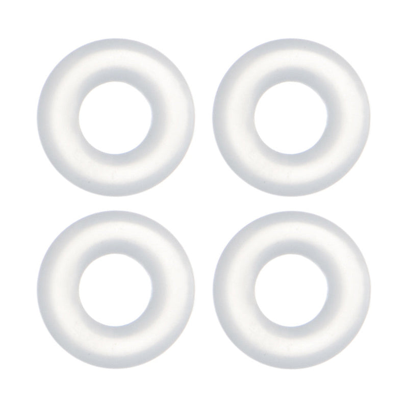 8G Clear Rubber O-Ring 4-Pack