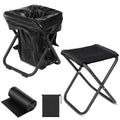 Liuwat 2-in-1 Collapsible Camping Toilet Stool Heavy-Duty & Easy Setup Portable Toilet for Camping Emergency Toilet Camping Toilets Portable Camping Stool for Hiking Fishing Gardening