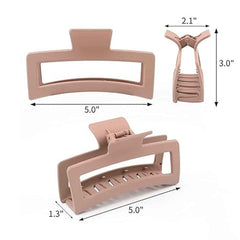 5-Inch Large Claw Clips – 3-Pack Non-Slip Hair Clips for Thick Hair