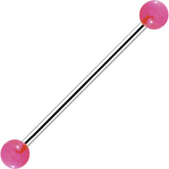 Pink Glow in the Dark Industrial Barbell 31mm