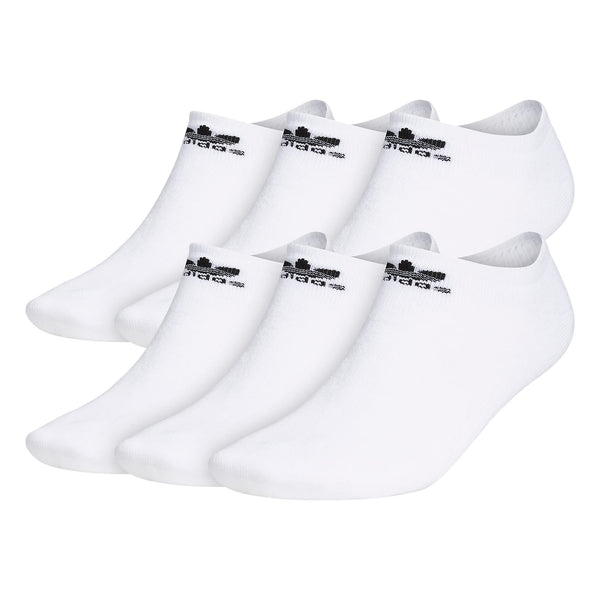 adidas Originals Big & Tall Trefoil No Show Socks (6-Pair) White X-Large