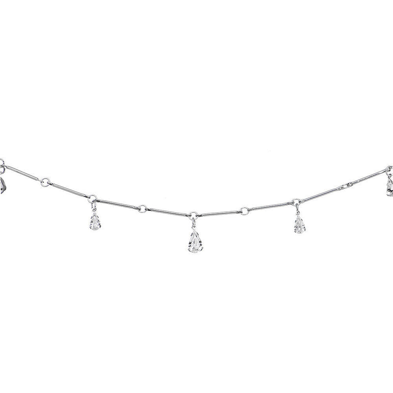 Clear Majestic Gem Teardrop Belly Chain