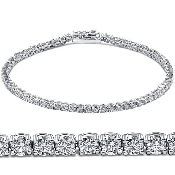 3.15ct. Round Cut Diamond Tennis Bracelet In 14k White Gold