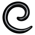 8G Black Acrylic Spiral Taper