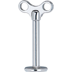 16G 10mm Steel Winding Key Top Labret Monroe