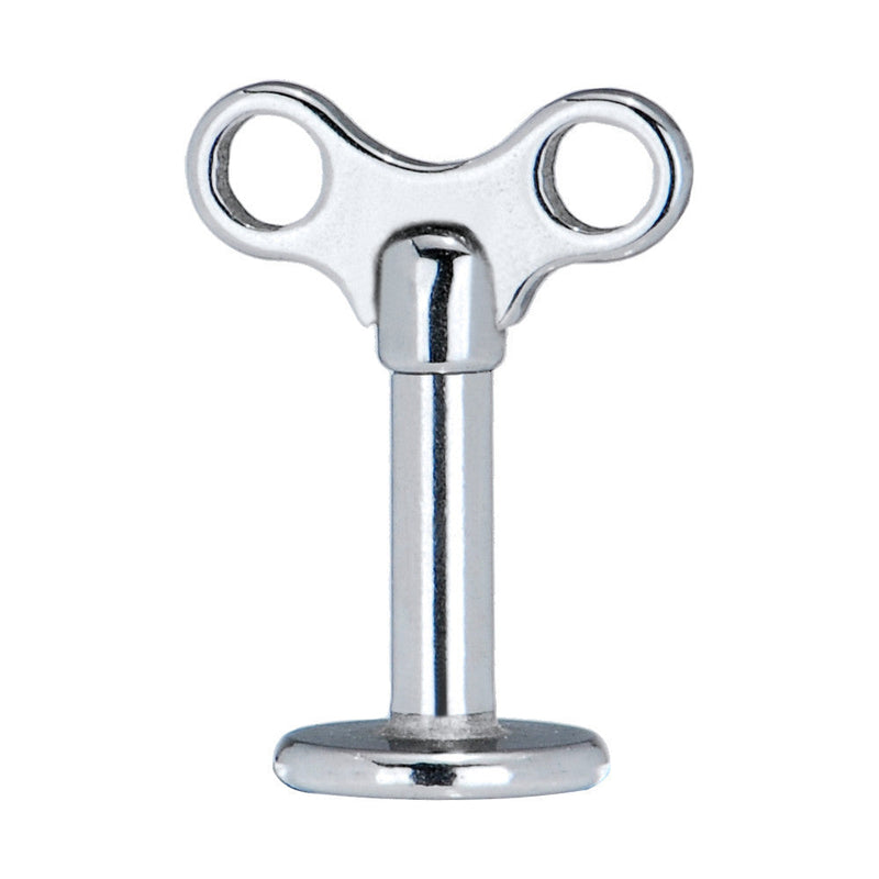 16G 6mm Steel Winding Key Top Labret Monroe Tragus
