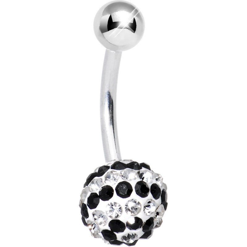 Striped Black Crystal Evolution Belly Ring
