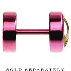 Pink Anodized Titanium Peace Sign Cheater Plug