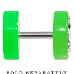 Green Acrylic Jeweled Star Cheater Plug