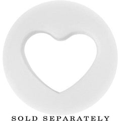 00G White Heart Silicone Flexible Tunnel