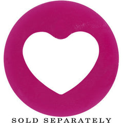 1/2 Purple Heart Silicone Flexible Tunnel