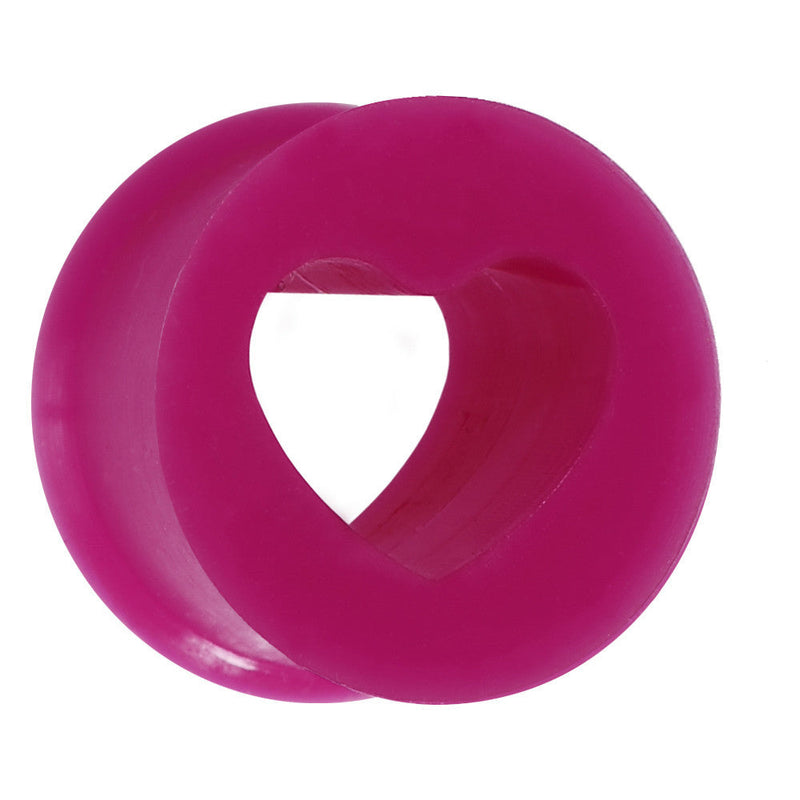 5/8 Purple Heart Silicone Flexible Tunnel