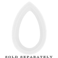 18mm White Teardrop Silicone Flexible Tunnel