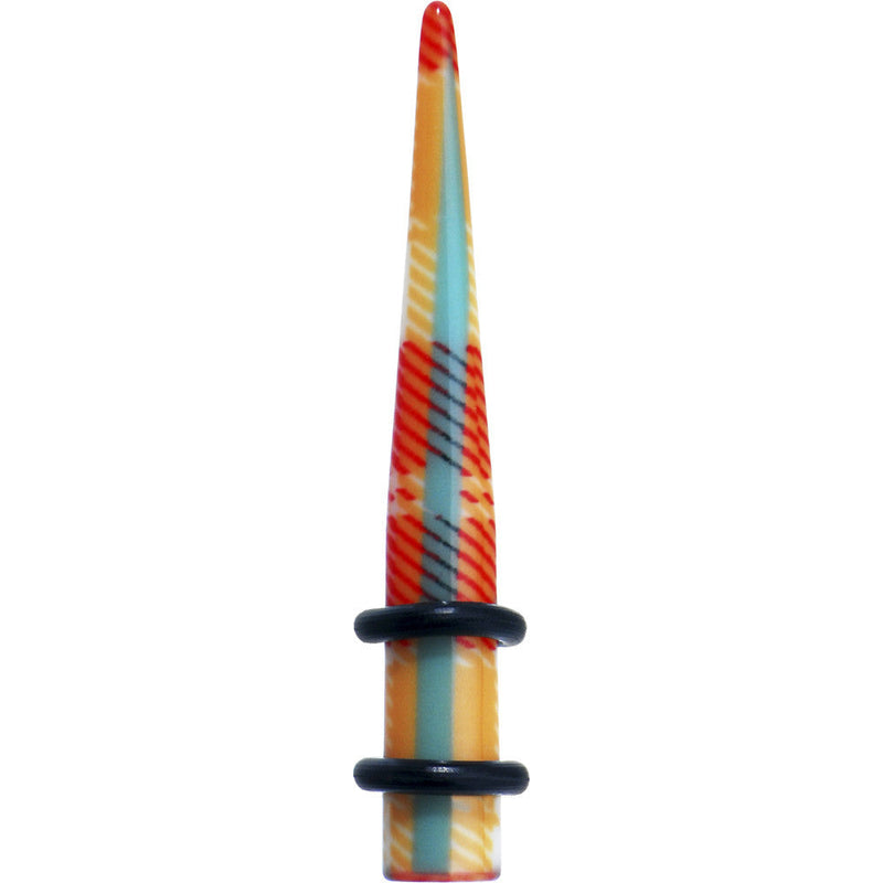 2G Acrylic Plaid Taper Ear Plug