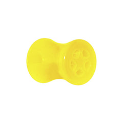 Acrylic Neon Yellow Star Tunnel Plug 2G to 20mm