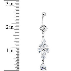 Crystalline Gem Glam Flower Belly Ring