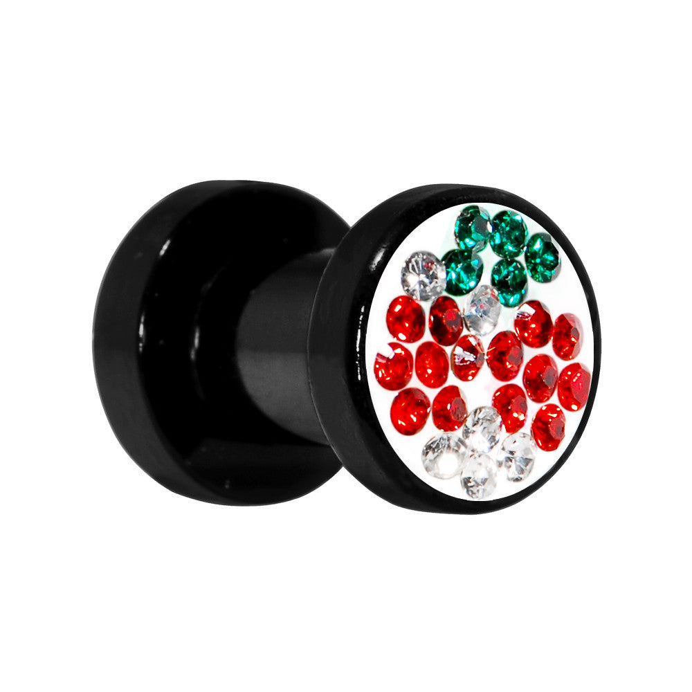 4G Cherry Ferido Crystal Acrylic Screw Fit Tunnel