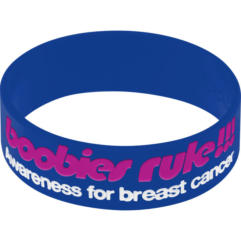Purple White I Love Motor Boating Breast Cancer Bracelet